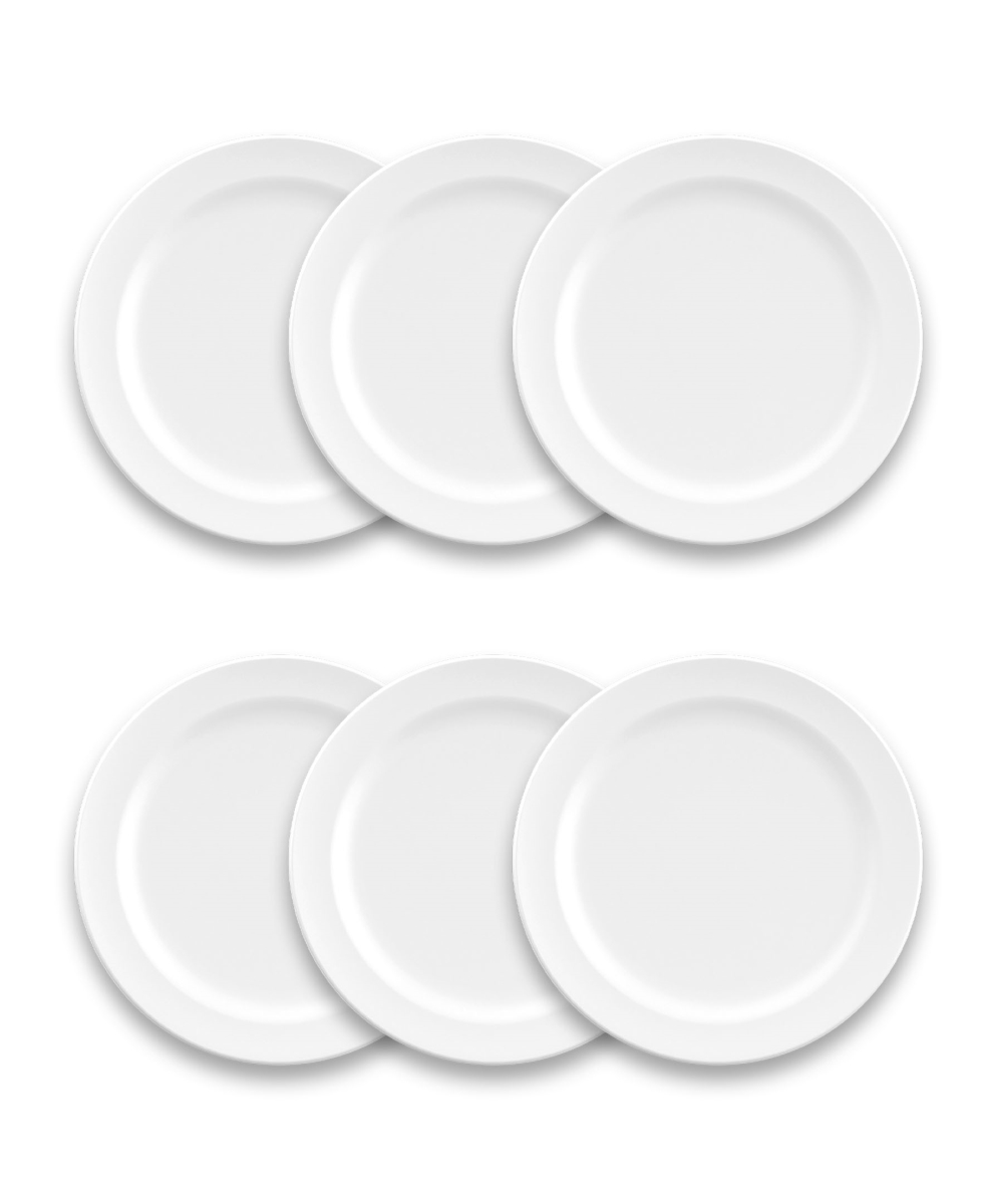 Picture of Abode Homewares DN23986675 8.5 x 0.7 in. TarHong Edge Salad Plate, Matte White - Set of 6