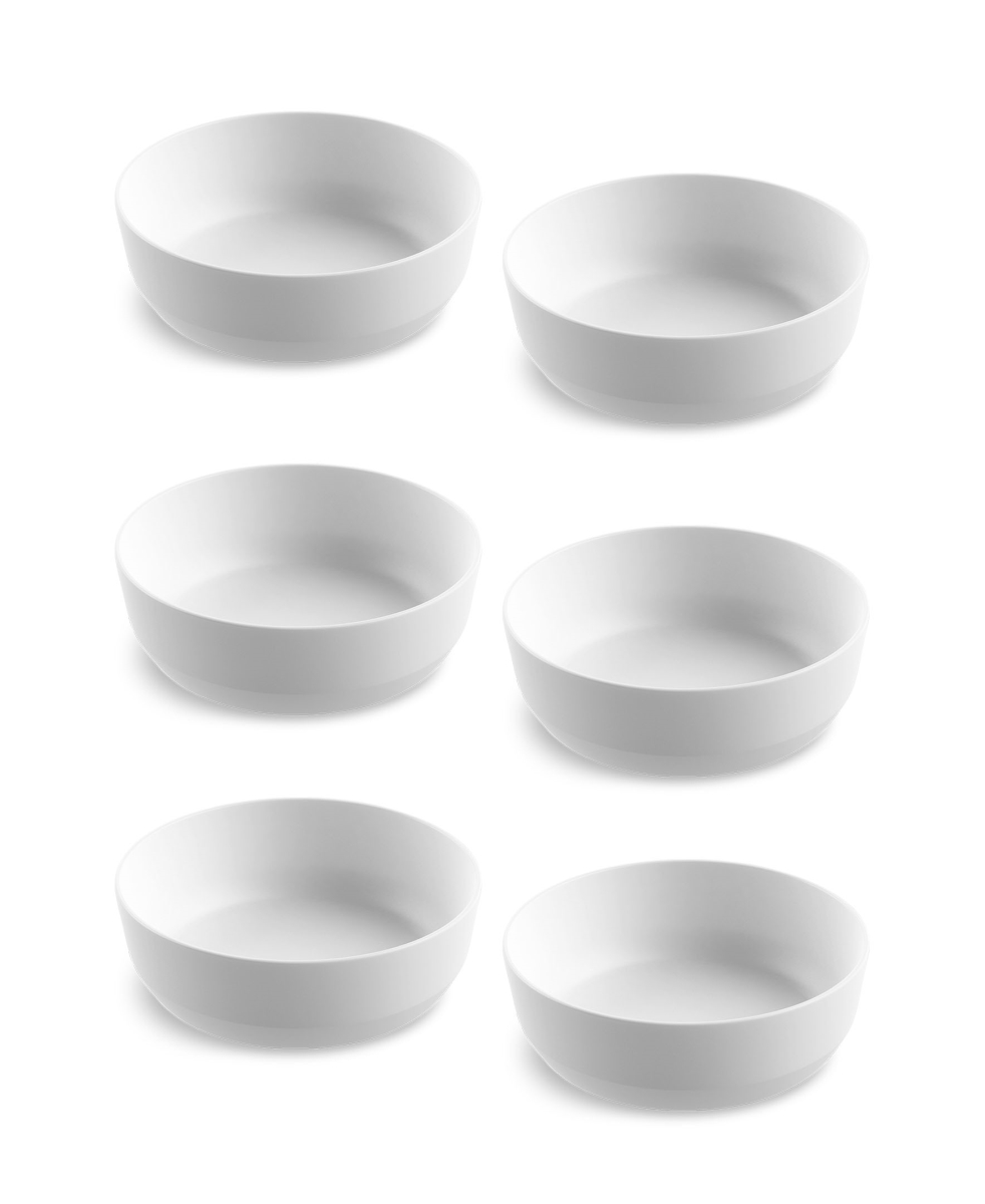Picture of Abode Homewares DN23986873 7.4 in. 42.5 oz TarHong Edge Dinner Bowl, Matte White - Set of 6