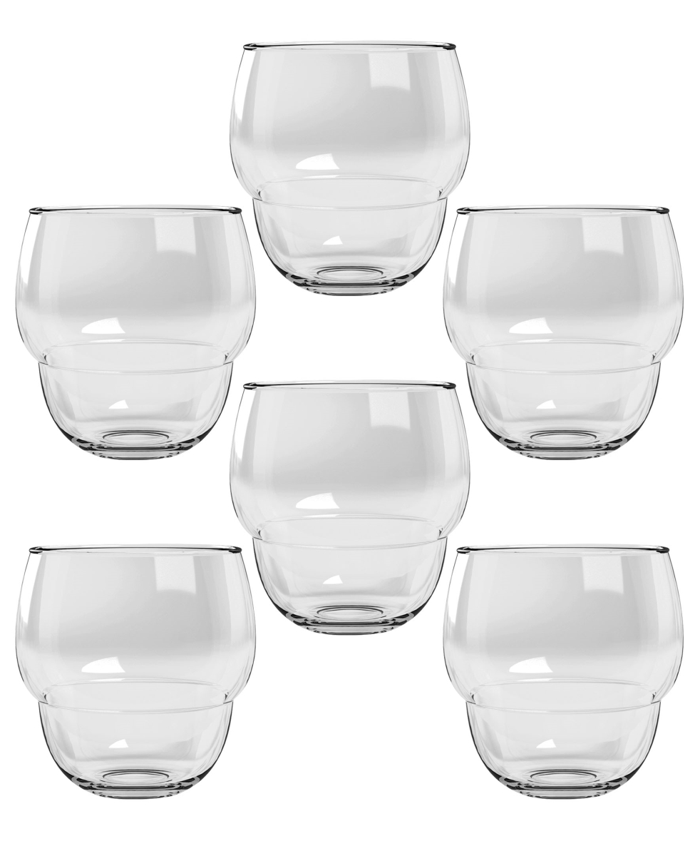 Picture of Abode Homewares DK23989676 TarHong Stacking Bubble Tumbler, Clear - Set of 6