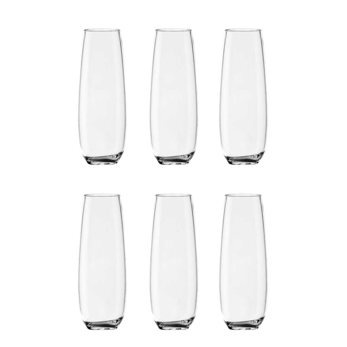 Picture of Abode Homewares TMTJM100MFCL 10 oz Montana Stemless Flute Glass - Clear - Set of 6