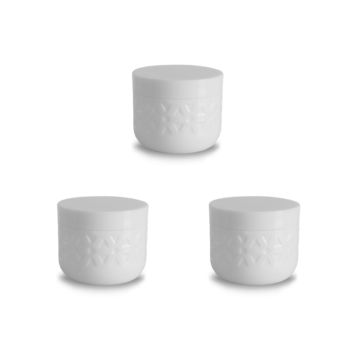 Picture of TarHong PSOLD1030CMW 3 x 2 in. 5.7 oz Moto White Mini Canister - Premium Plastic - Set of 4
