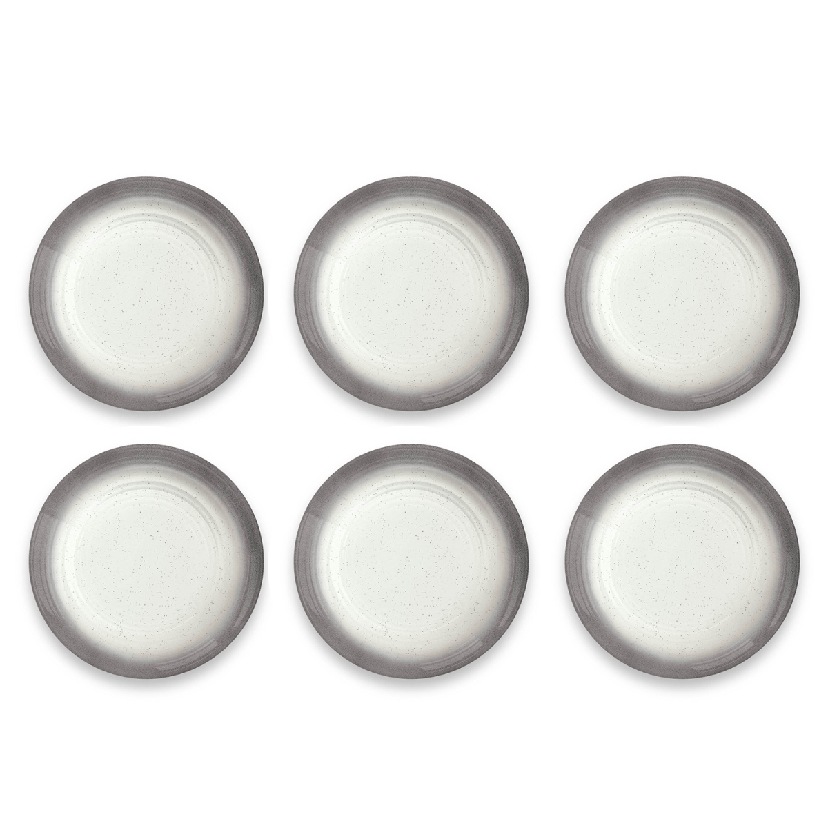 Picture of TarHong TBA1083SOSG 8.3 in. Ombre Rim Speckle Salad Plate - Grey - Melamine - Set of 6