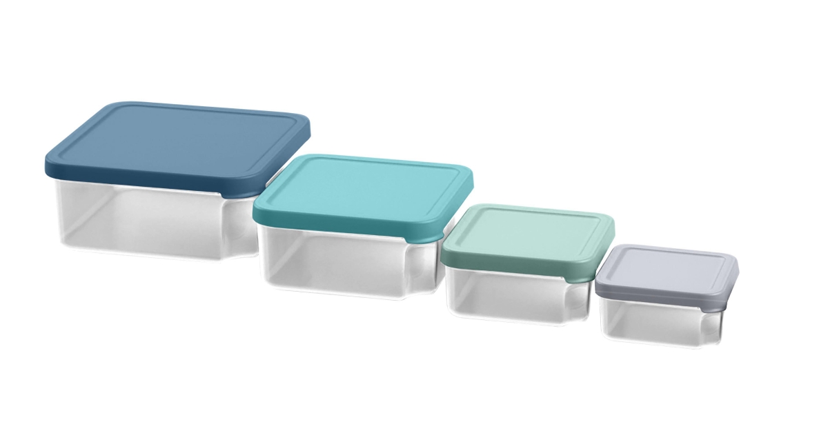 Picture of TarHong TFMSJ4051CLS 14, 31, 66.5 & 115 oz Frame 4 Storage Containers Set - Melamine - 4 Piece
