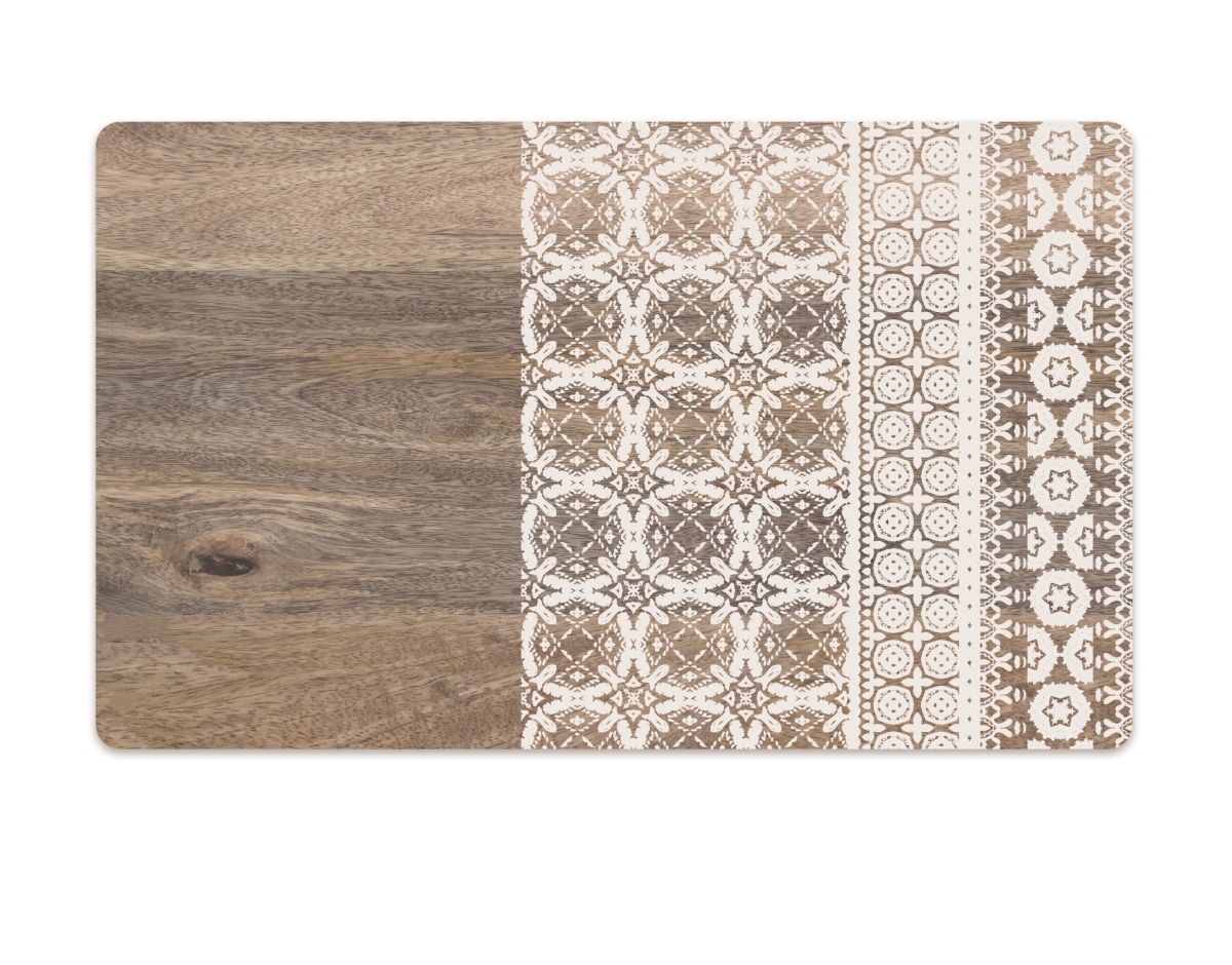 Picture of TarHong TPMMT0200PMW 11.5 x 19 in. Mororccan Wood Pet Placemat - Set of 2