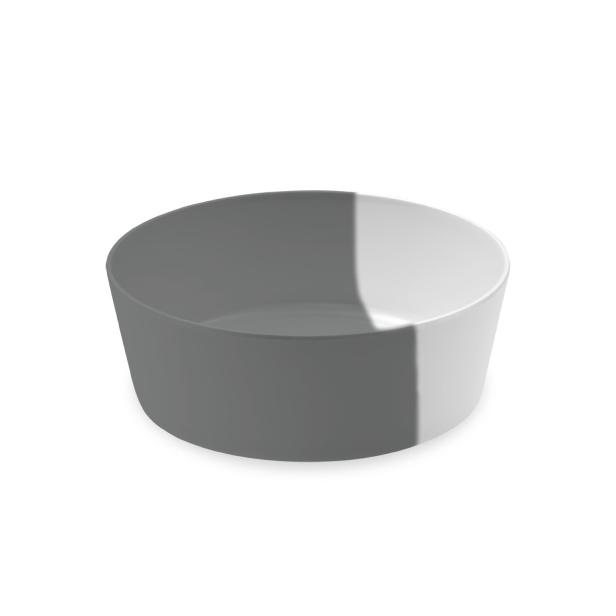 Picture of TarHong PE20771974 7 x 2.5 in. Melamine Dual Pet Bowl, Grey - 5 Cups, Large - Set of 2
