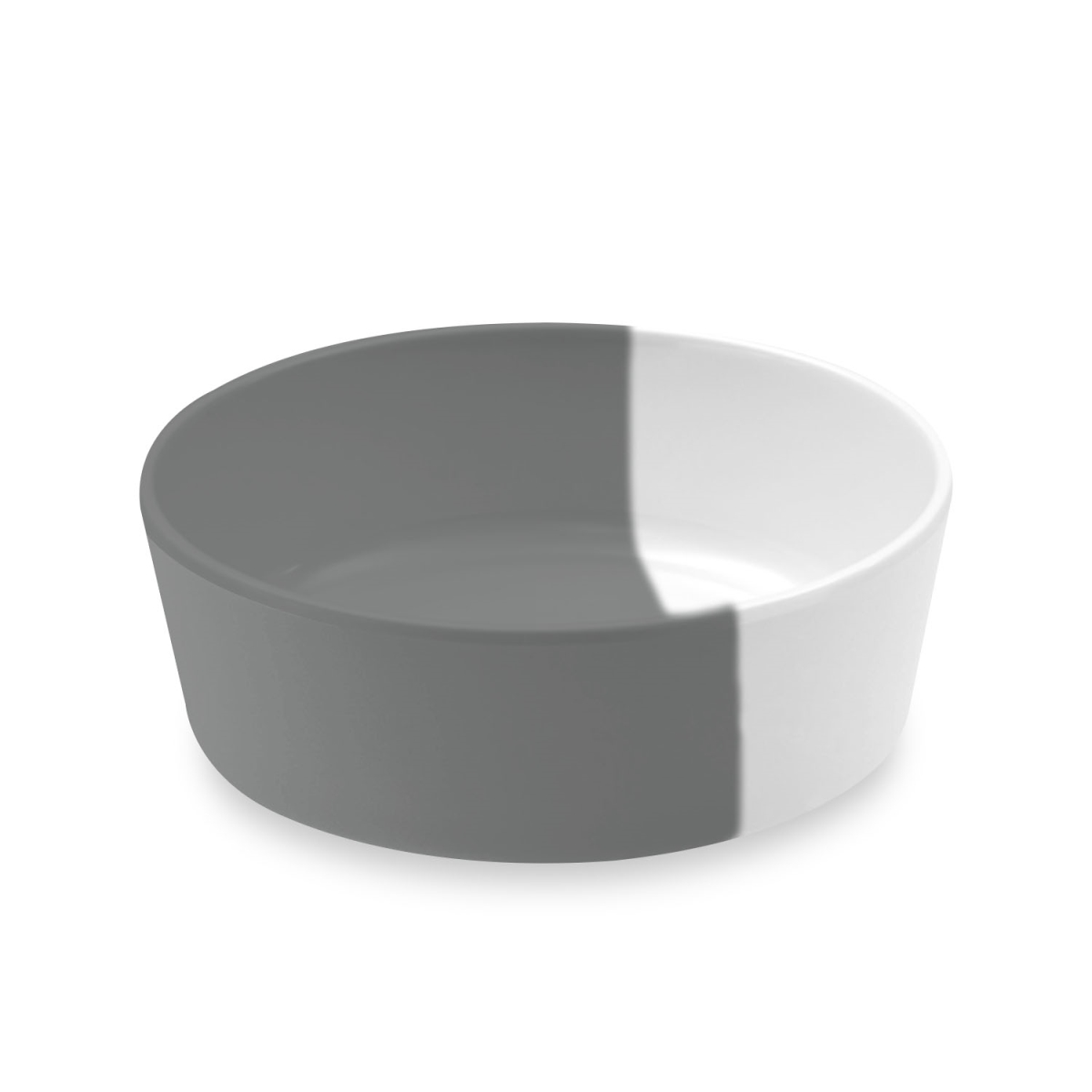 Picture of TarHong PE20772377 6 x 2.2 in. Melamine Dual Pet Bowl, Grey - 3 Cups, Medium - Set of 2