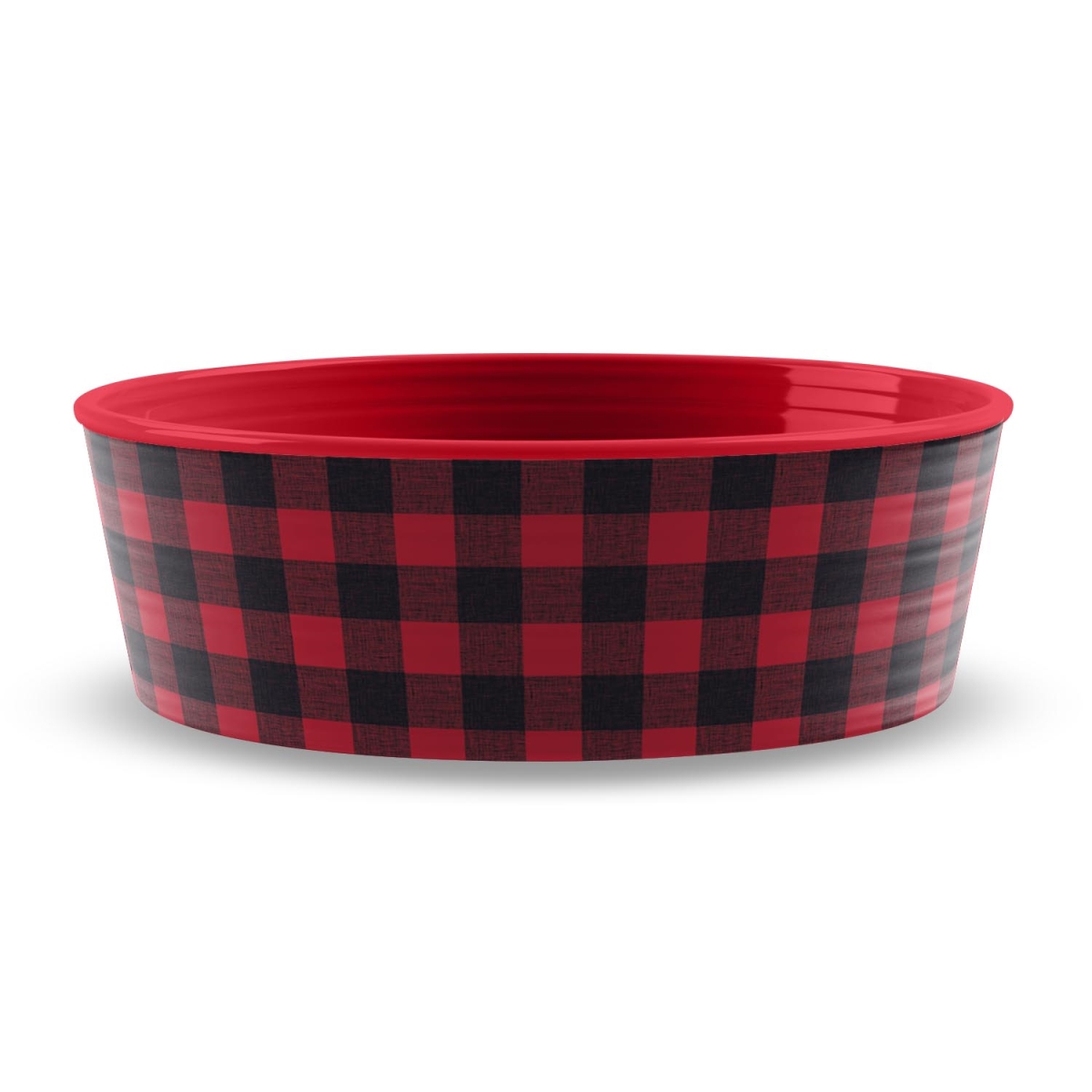 Picture of TarHong PE20775477 6.7 x 2.3 in. Melamine Check Pet Bowl, 4 Cups - Medium - Set of 2