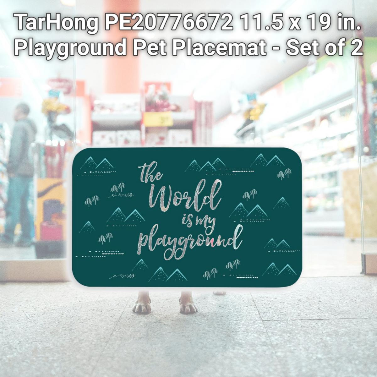 Picture of TarHong PE20776672 11.5 x 19 in. Playground Pet Placemat - Set of 2