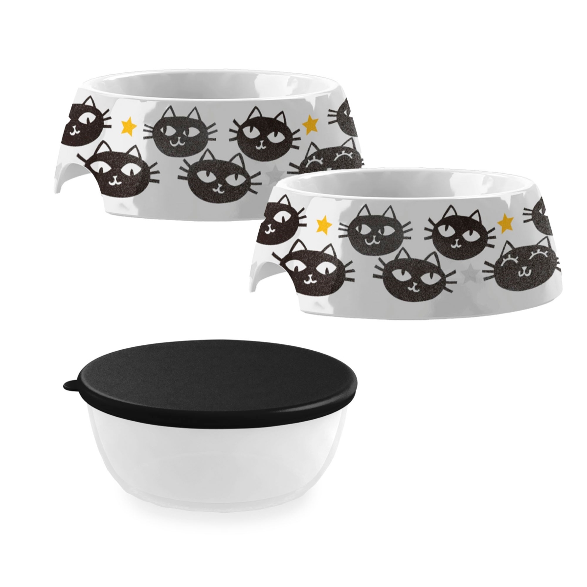 Picture of Tarhong PH2300012 1 Cup & 3.5 Cup Pet Bowls Set&#44; White - 3 Piece