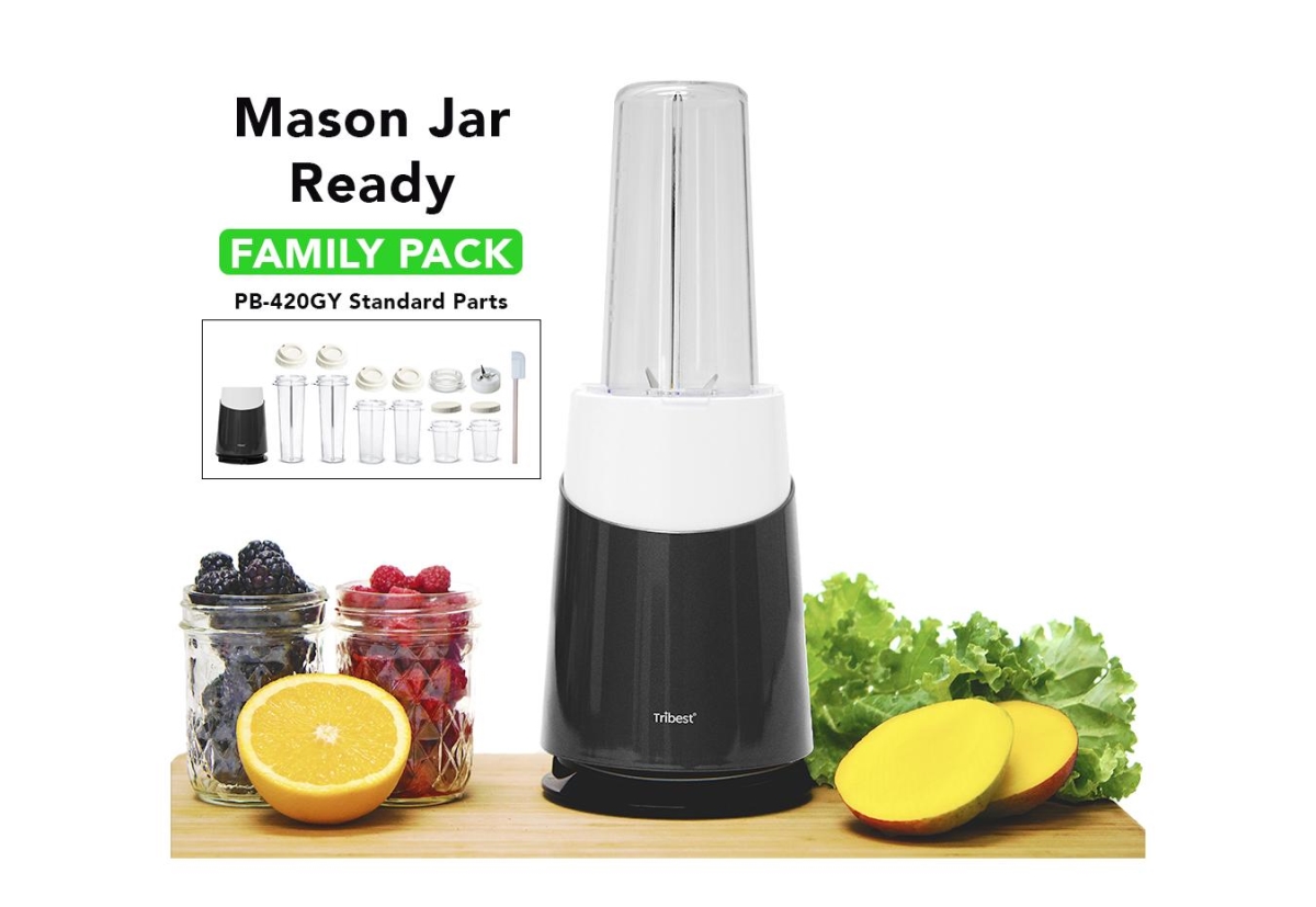 Picture of Tribest PB-420GY Mason Jar Ready Personal Blender - Gray