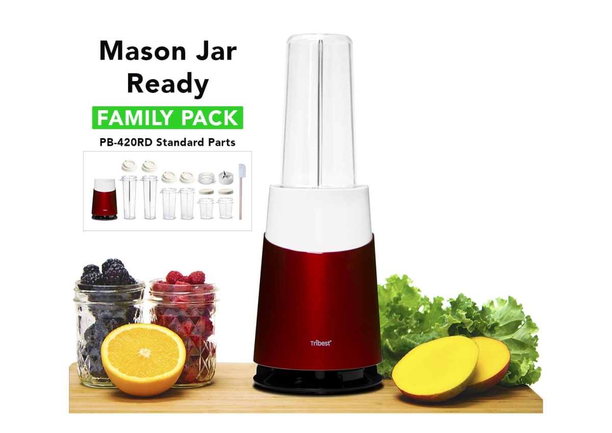 Picture of Tribest PB-420RD Mason Jar Ready Personal Blender - Red