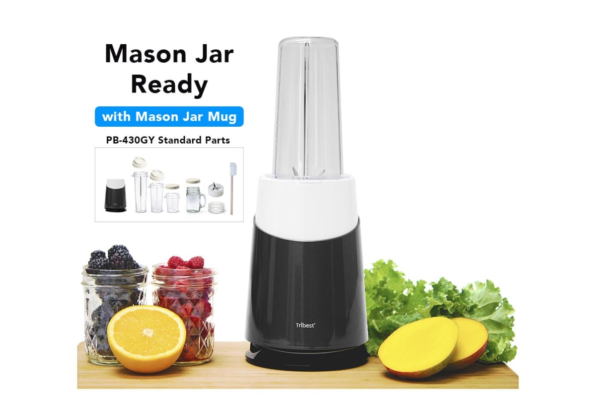 Picture of Tribest PB-430GY Mason Jar Ready Personal Blender - Gray