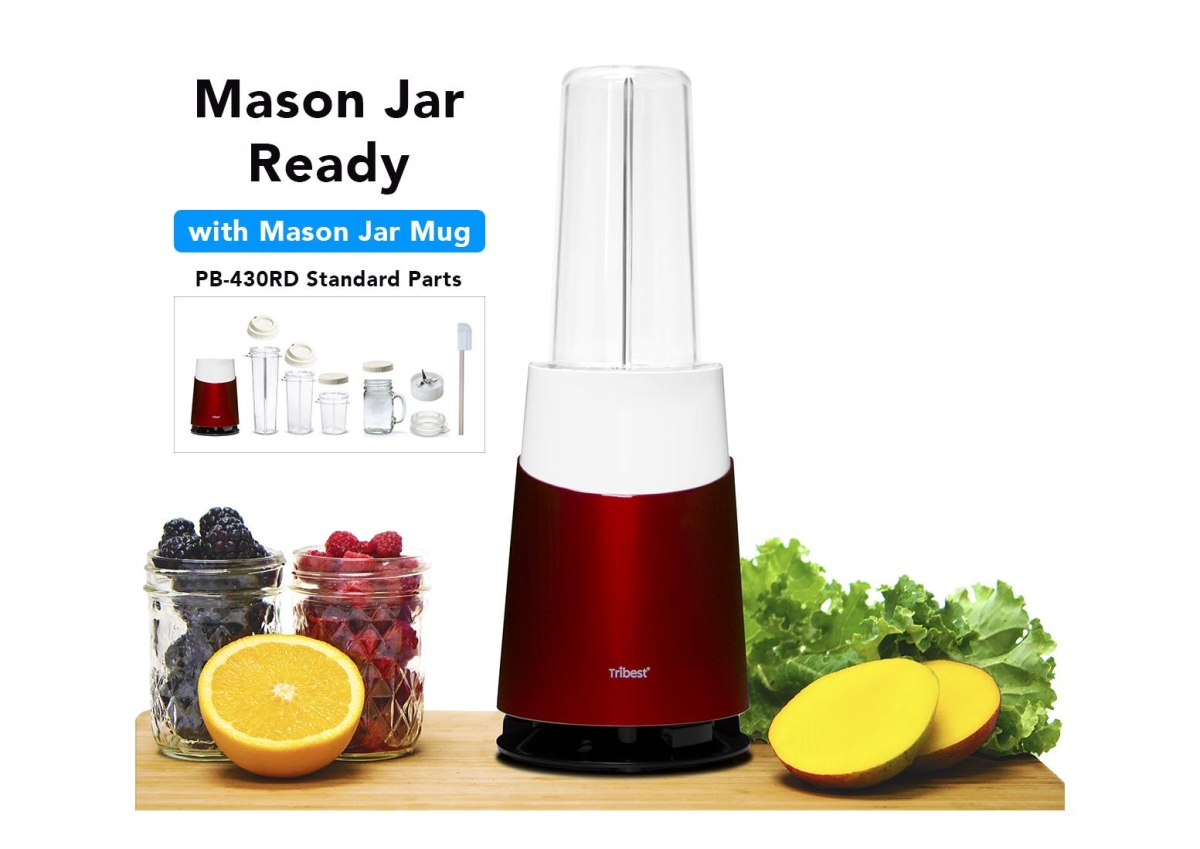 Picture of Tribest PB-430RD Mason Jar Ready Personal Blender - Red