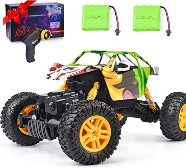 NC22369 1-18 Scale 4WD DOUBLE Remote Control Car with Unique Colorful Shell, 60 Plus Mins Runtime Off Road RC Monster Trucks -  netjett