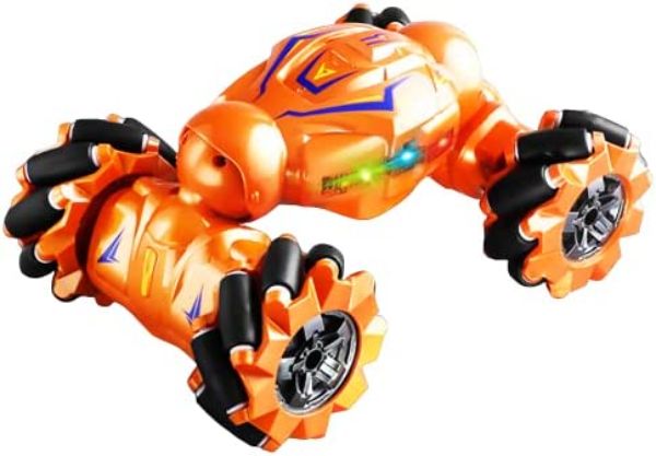 NC22393 Chandler Rechargeable Lithium Battery USB Dual Grip Remote Control Car with Hand Gesture Sensor - Orange