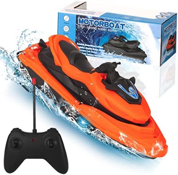 NC21644 TrumKiFier Remote Control Boats for Pool & Lake, Orange