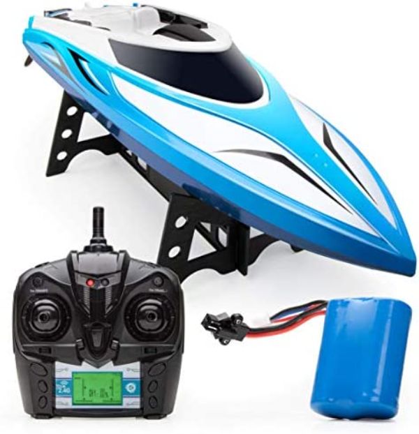 NC21691 Force1 Velocity H102 Radio Control Boat with Remote Control for Pools & Lakes - Blue -  netjett