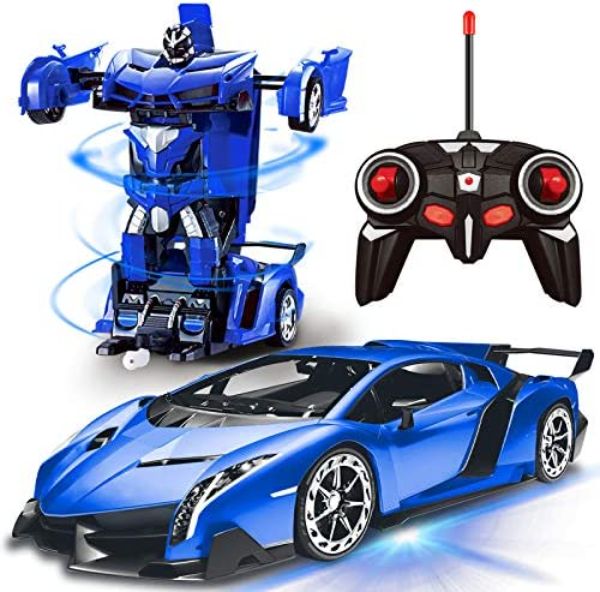 NC22306 2.4Ghz 1-18 Easter Gifts Remote Control Transform Car Robot Toy with Lights Deformation Radio Control -  netjett