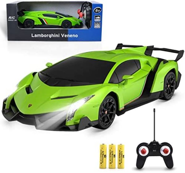 NC22326 1-24 Scale Officially Licensed Lamborghini VENENO Remote Control Car for Kids - Green