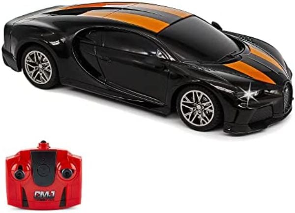 NC22341 2.4Ghz 1-24 Scale Bugatti Chiron Radio Control Car with Remote Control - Black & Orange -  netjett