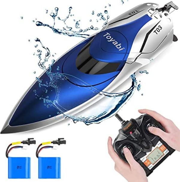 NC21718 Gizmovine Radio Control Boat with High Speed Remote Control for Pools & Lakes -  netjett