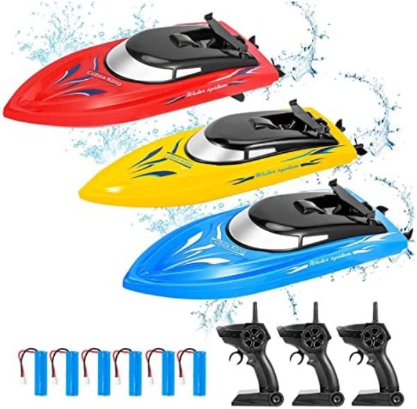 NC21722 10 KMPH 2.4G Radio Control Boat with Remote Control for Kids & Adults - Pack of 3