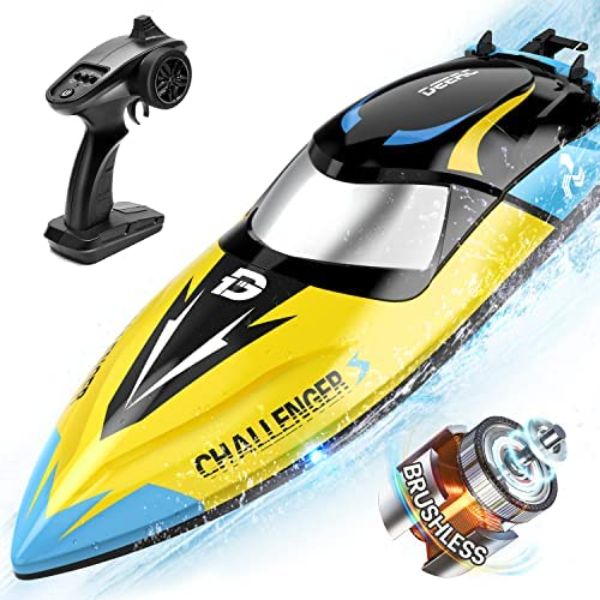 NC21746 30 Plus MPH DEERC Brushless Radio Control Boat with Fast Remote Control