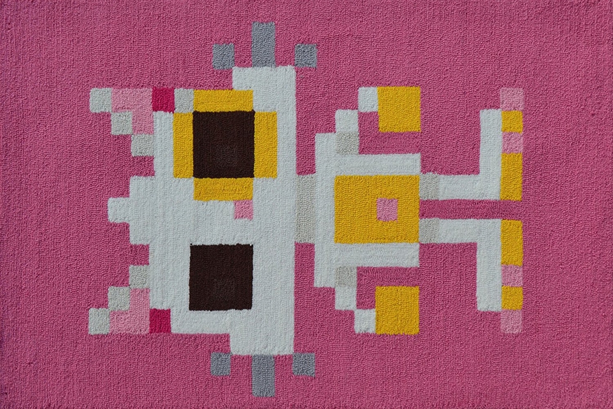 2.8 x 4.8 ft. Pixel Cat Area Rug