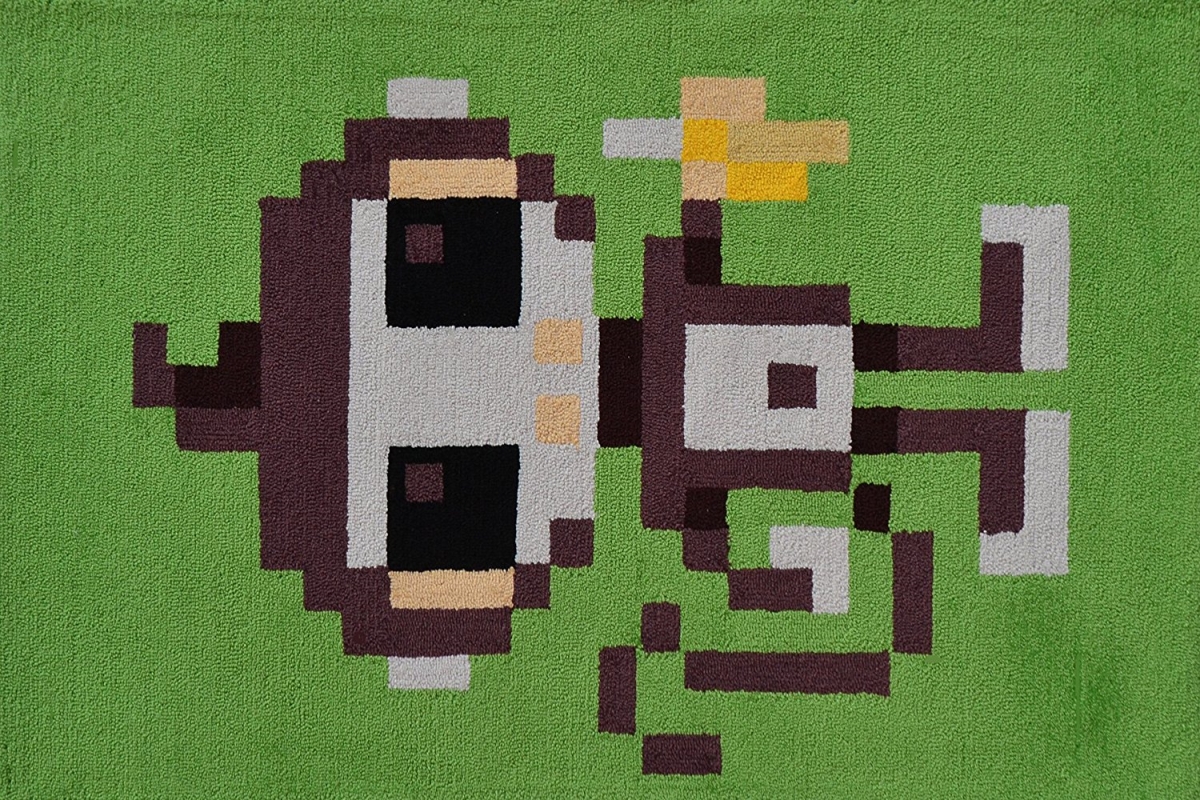 71218B 2.8 x 4.8 ft. Pixel Monkey Area Rug