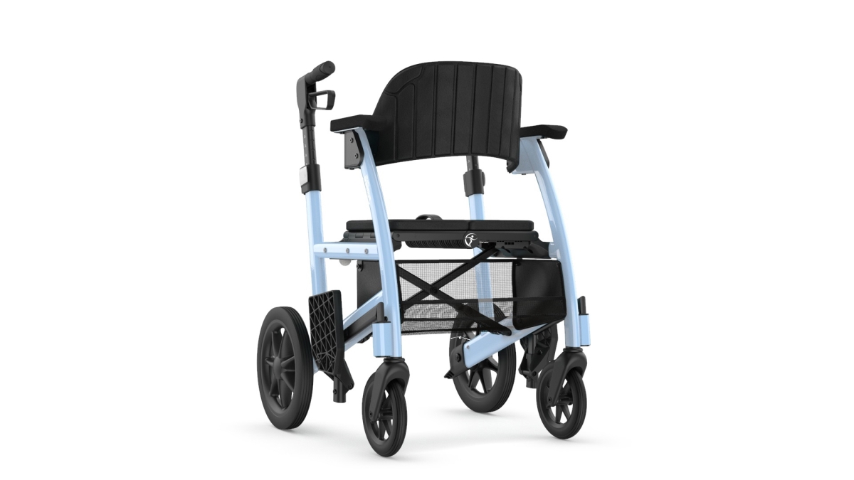 600-210006 Prestige Rollator & Transport Chair, Sky Blue