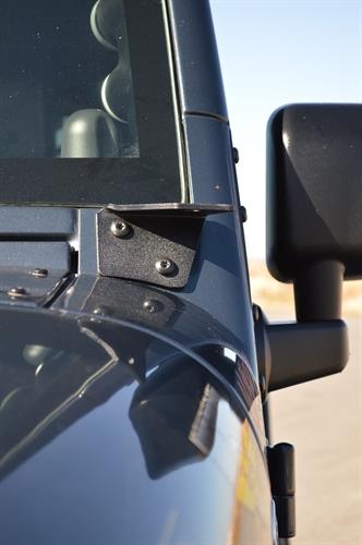 Lower Light Bracket for 2007-2016 JK Wrangler & Rubicon - Black
