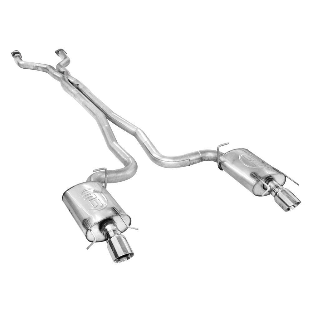 CTSV9CB 3 in. Catback System X-Pipe S-Tube Mufflers 4 in. Tips for 2009-2015 Cadillac CTS-V Sedan