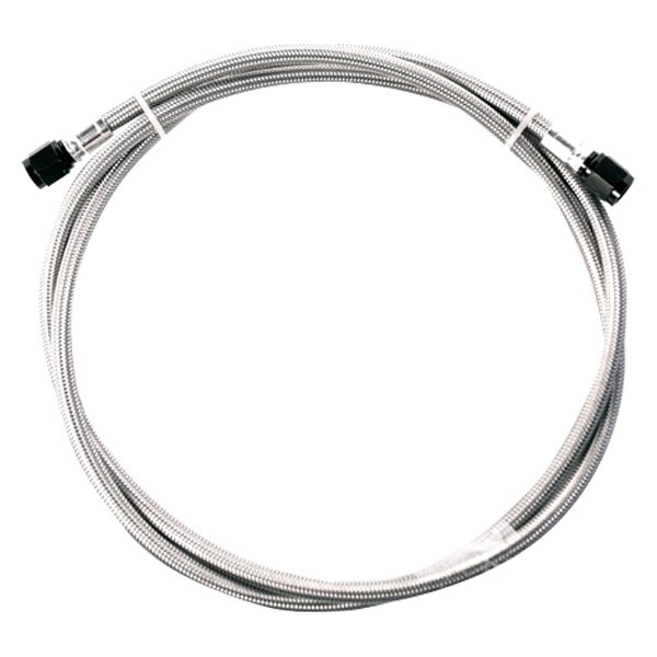 Stainless Steel with 4AN Braided Line Fitting - Black