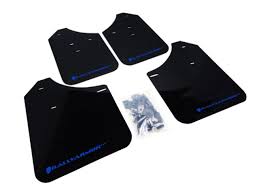 Rally Armor MF1-UR-BLK-BL Black Mud Flap with Blue Logo for 2002-2007 Subaru WRX STI RS 2.5i UR