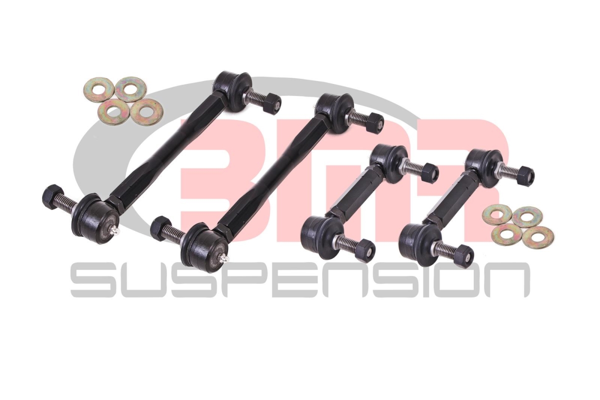 Front & Rear Sway Bar End Link Kit for 2015-2017 S550 Mustang, Black