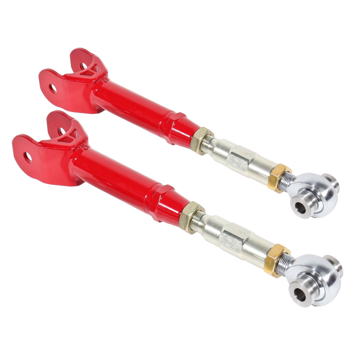 UTCA063R 6th Generation Upper Control Arms On-Car Adjustable Rod Ends Polyurethane for 2016-2017Chevy Camaro, Red