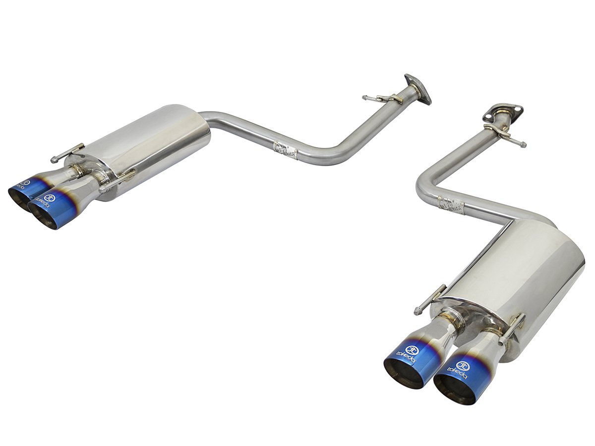AFE 49-36037-L 2 in. SS Axle-Back Exhaust System with Polished Blue Tips for Takeda 2016-2017 Lexus RC 200T 2.0L