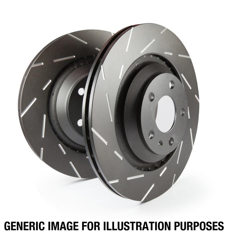 USR7729 Rear Black Dash Sport Slotted Rotor Set for Ultimax 2015 Plus Chevrolet SS 6.2