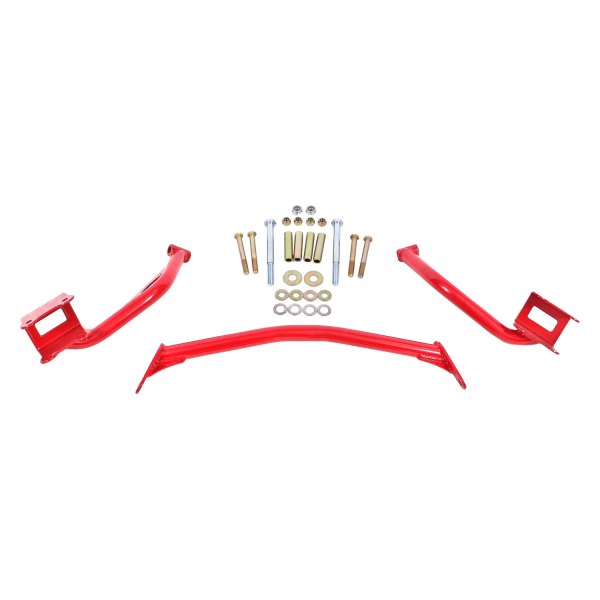 TBR005R Tubular Style Upper Torque Box Reinforcement Plates for 1979-2004 Ford Mustang, Red