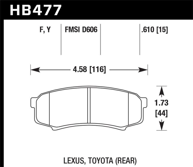 Hawk Performance HB477F.610 HPS Street Brake Pads
