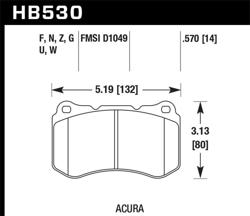 Hawk Performance HB530N.570 HP Plus Street Brake Pads