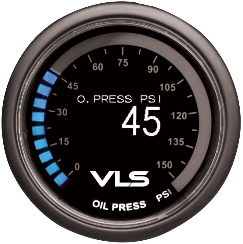 VLS 52 mm 0-150 PSI Digital OLED Oil Pressure Gauge