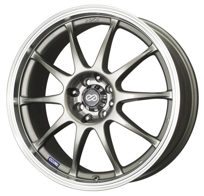 J10 17 x 7 in. 5 x 100 Bolt Pattern 38 mm Offset Silver with Machined Lip Wheel