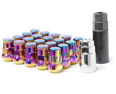 12 x 1.25 35 mm Red Close End Lug Nuts with Lock Set for Muteki SR35