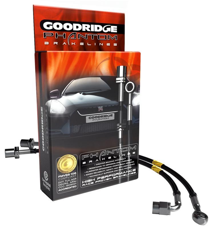 37035BKC SS Brake Lines for Porsche 1997-2004 911 996 Boxster, 2005-2011 911 997 C2 4 4S & 2012-2013 911 991 Phantom