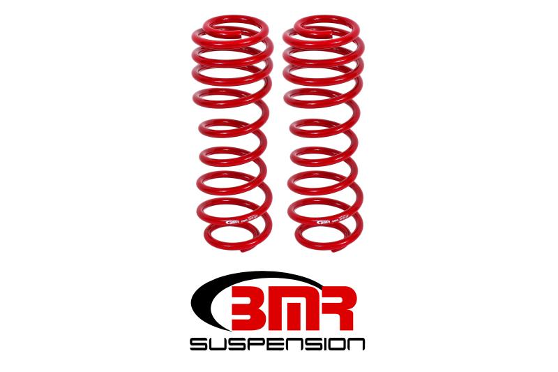 SP012R Rear Performance & Drag Red Lowering Springs for 2005-2014 S197 Mustang GT, GT500