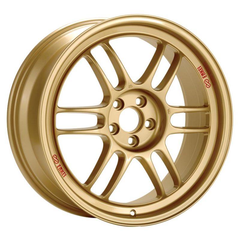 3797806545GG 17 x 8 in. RPF1 5 x 114.3 Bolt Pattern 45 mm Offset 73 mm Bore Gold Wheel for 2005-2007 STI & 2006-2010 Civic Si