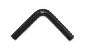 2918 1 in. ID x 8 in. Leg 90 deg Elbow Black 4 Ply Reinforced Silicone Elbow Connector