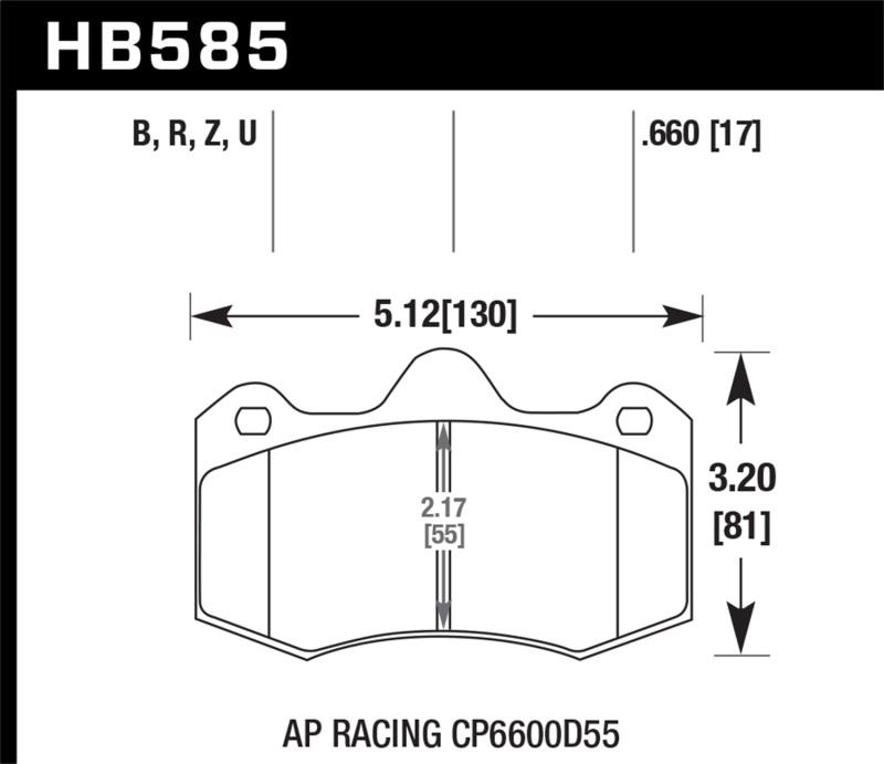 Hawk Performance HB585Z.660 HPS Street Brake Pads for 2002-2004 Audi A4 Base