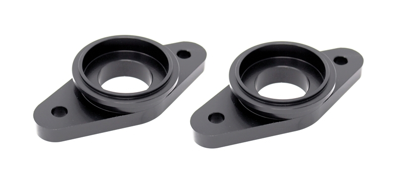 Billet Blowoff Valve Adapter - Black - Direct Fit - 6061-T6 Aluminum